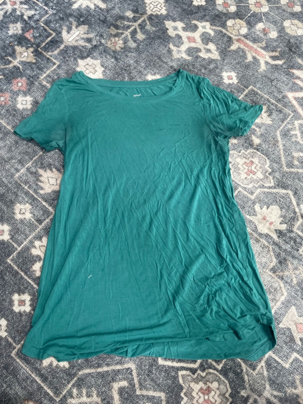 aerie Teal Short Sleeve Scoop Neck Tee
